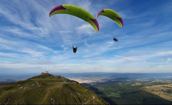 Baptême longue durée Puy de Dôme - Freedom Parapente